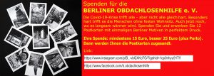 Spendenaktion für Berliner Obdachlosen e.V.